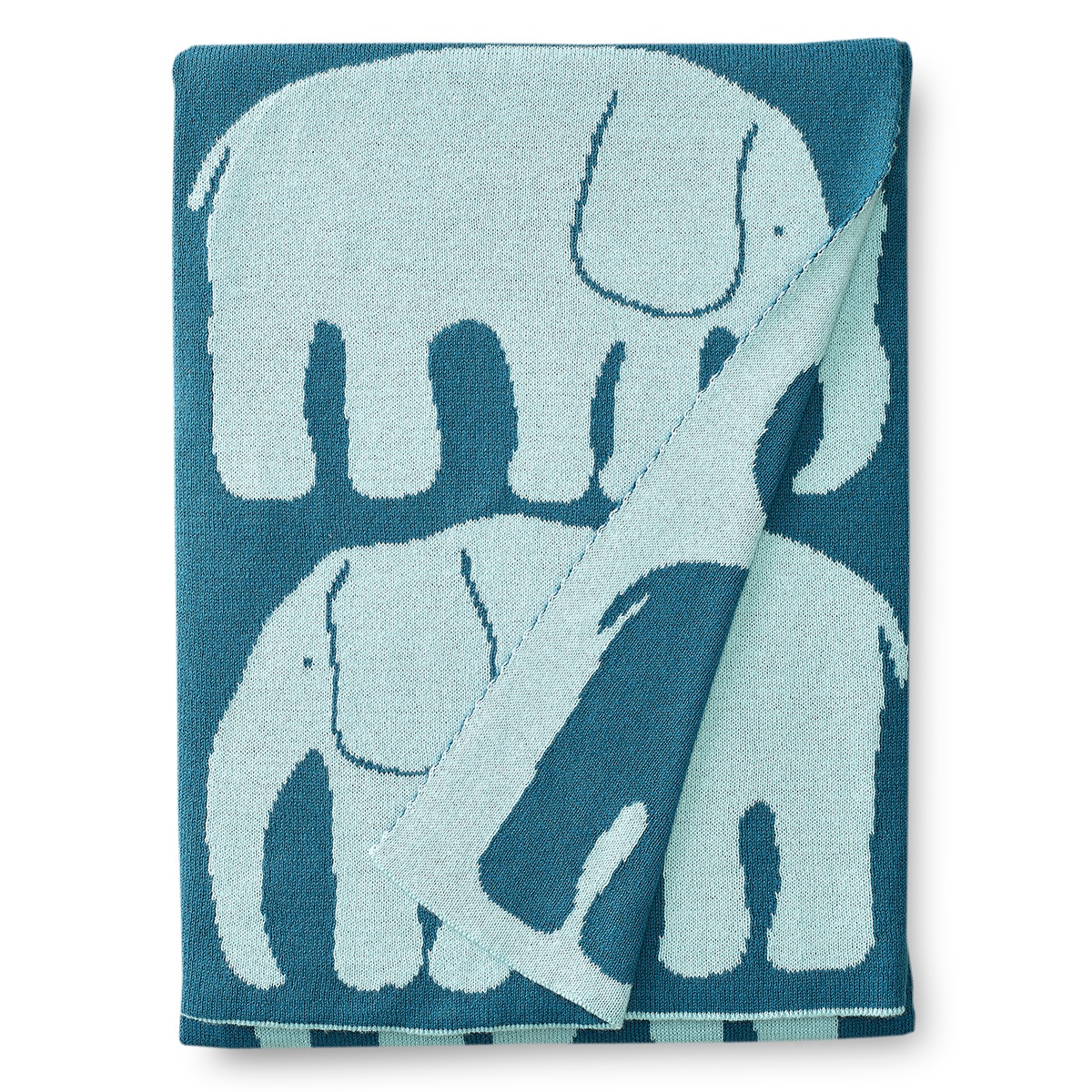Finlayson Elefantti Blue / Turquoise Baby Blanket Blankets