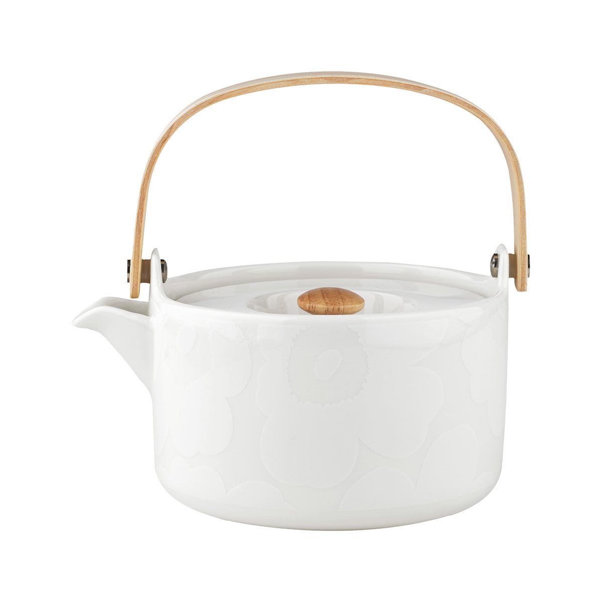 Marimekko Unikko White Teapot Marimekko Teapots, Pitchers, and Jugs