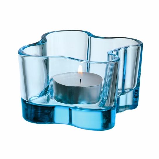 iittala Aalto Votive Candle Holder Light Blue iittala Aalto Votive Candle Holders