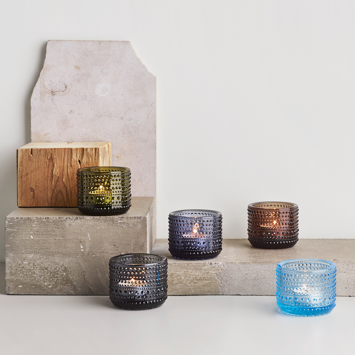 iittala Kastehelmi Light Blue Candle Holder Finnish Birthday Gifts