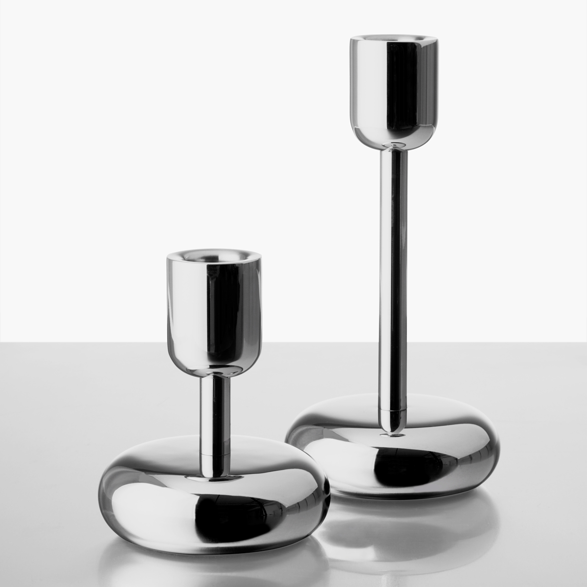 iittala Nappula Stainless Steel Tall Candle Holder Outlet Sale