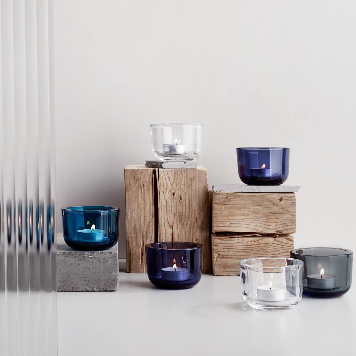 iittala Valkea Turquoise Tealight Candle Holder Candles & Candle Holders