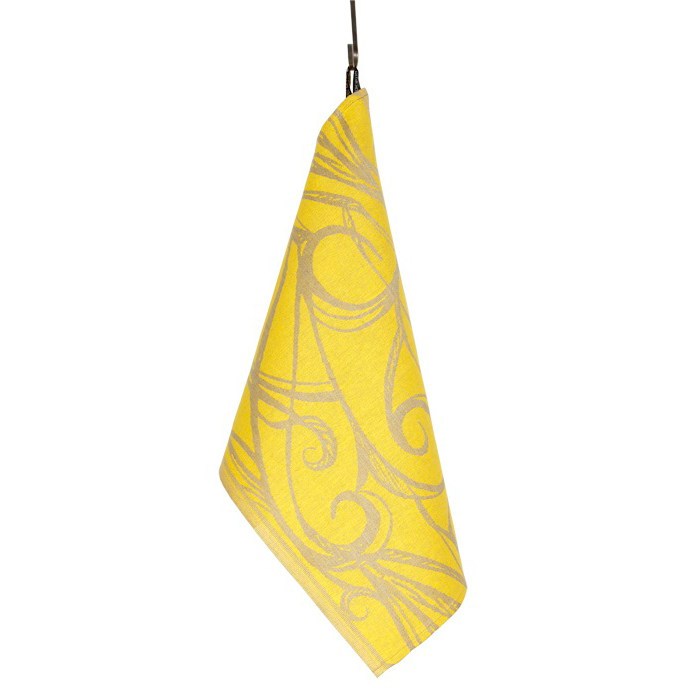 Jokipiin Aika Yellow / Natural Tea Towel Kitchen Tea Towels and