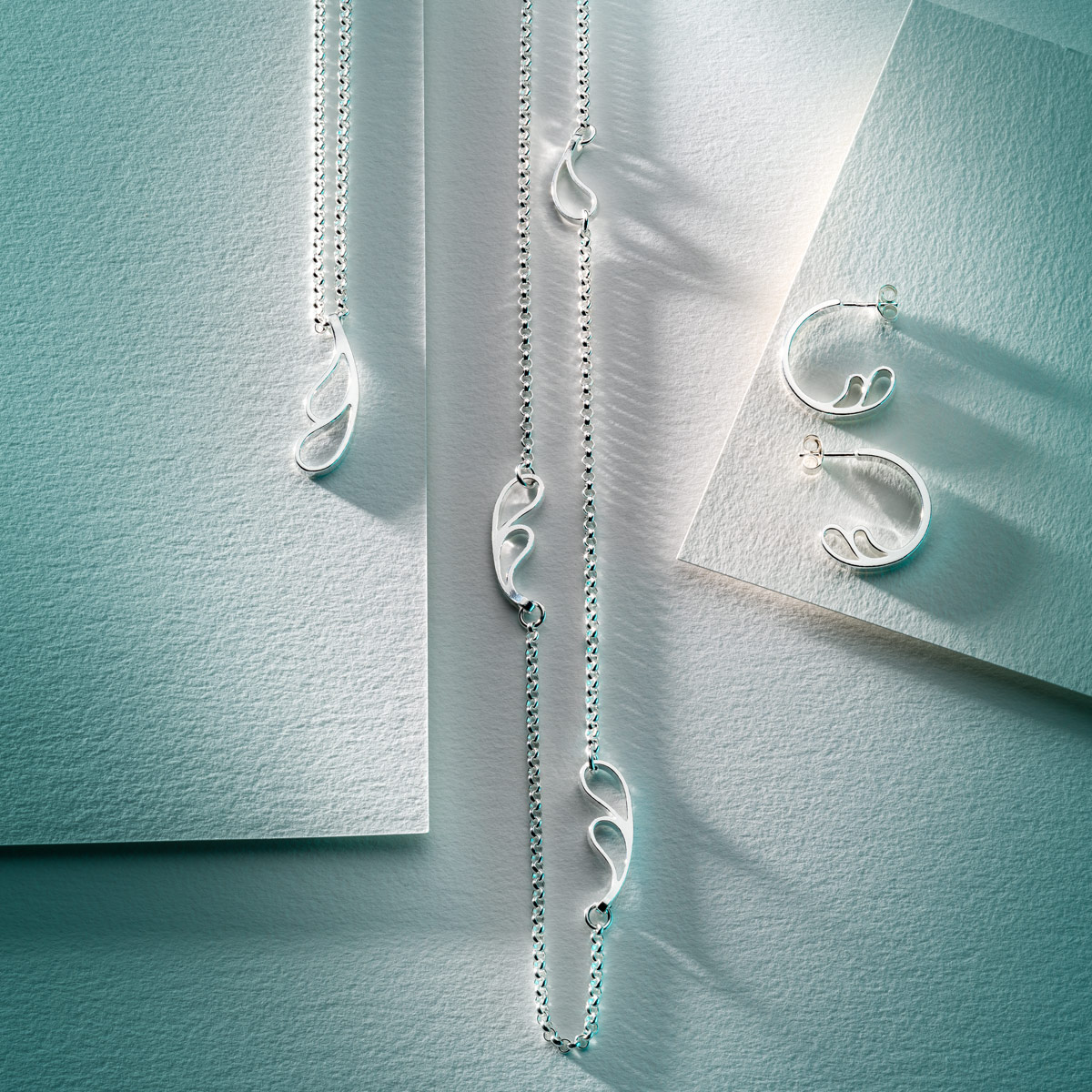 Kalevala Dripping Silver Necklace Made in Finland