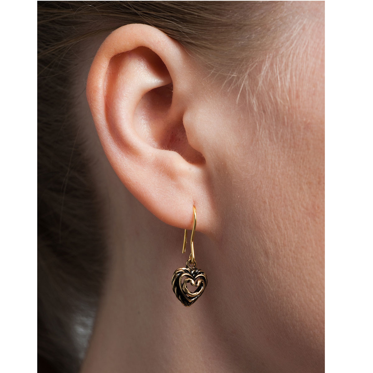 Kalevala Heart of the House Bronze Hook Earrings Mother's Day Gifts