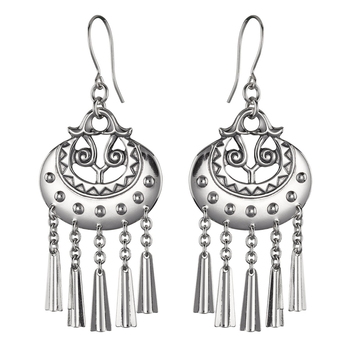 Kalevala Kuutar Moon Goddess Silver Earrings Made in Finland