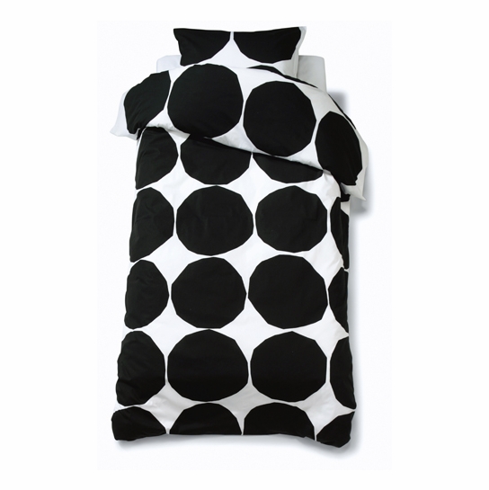 Kivet Black / White Twin Duvet Cover