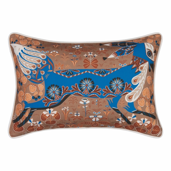 Klaus Haapaniemi Running Fox Brown Lounge Pillow