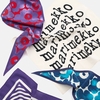 Marimekko Aiempi Akvarelli Unikko Red / Purple Kioski Bandana Scarf