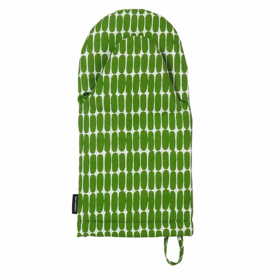 Marimekko Alku White / Green Oven Mitt Aprons, Oven Mitts, & Pot Holders