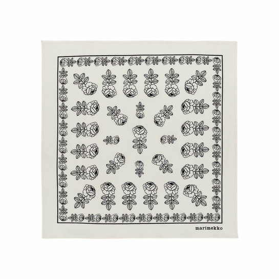 Marimekko Astrilli Vihkiruusu Cream / Black Scarf