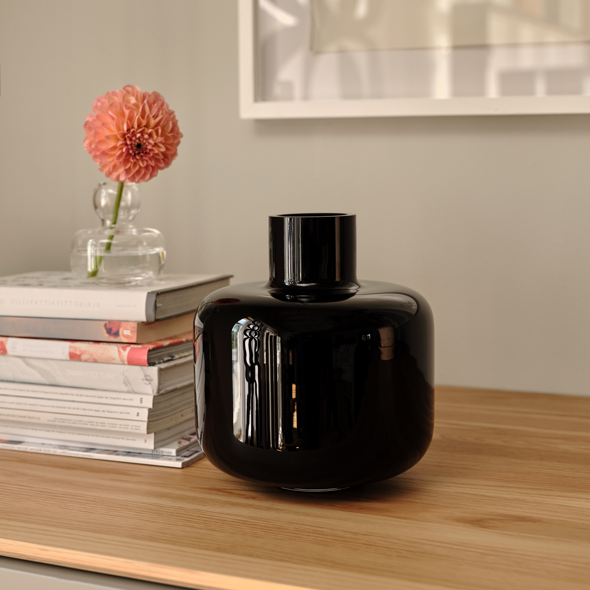 Marimekko Black Ming Vase Marimekko Vases, Plant Pots, & Candle Holders