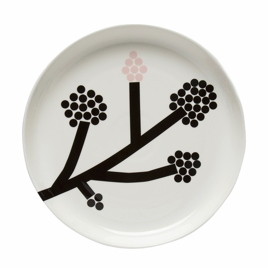 Marimekko Hortensie Black / White Platter Marimekko Oiva Spaljé