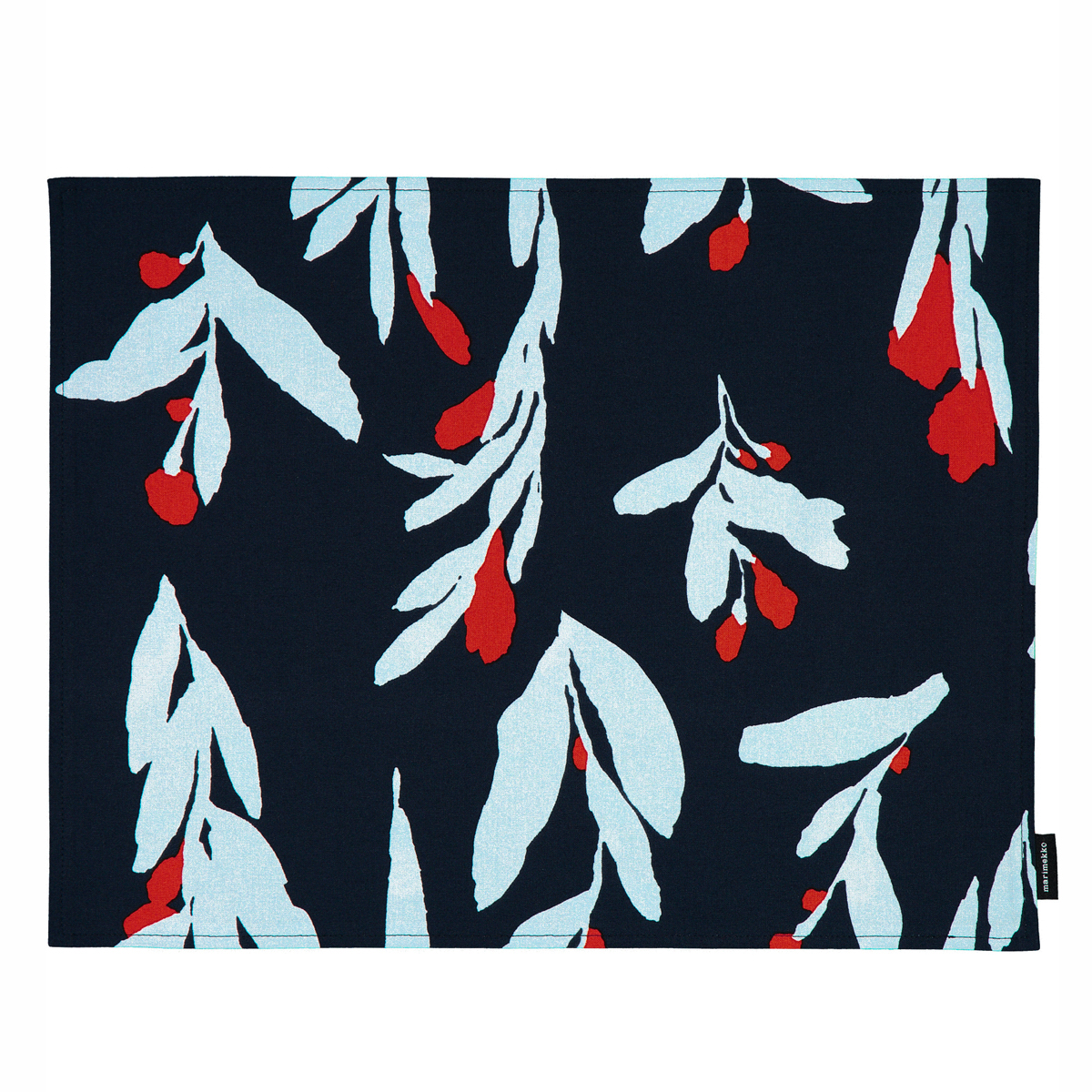 Marimekko Hyhma Navy / Red AcrylicCoated Cotton Placemat Holiday