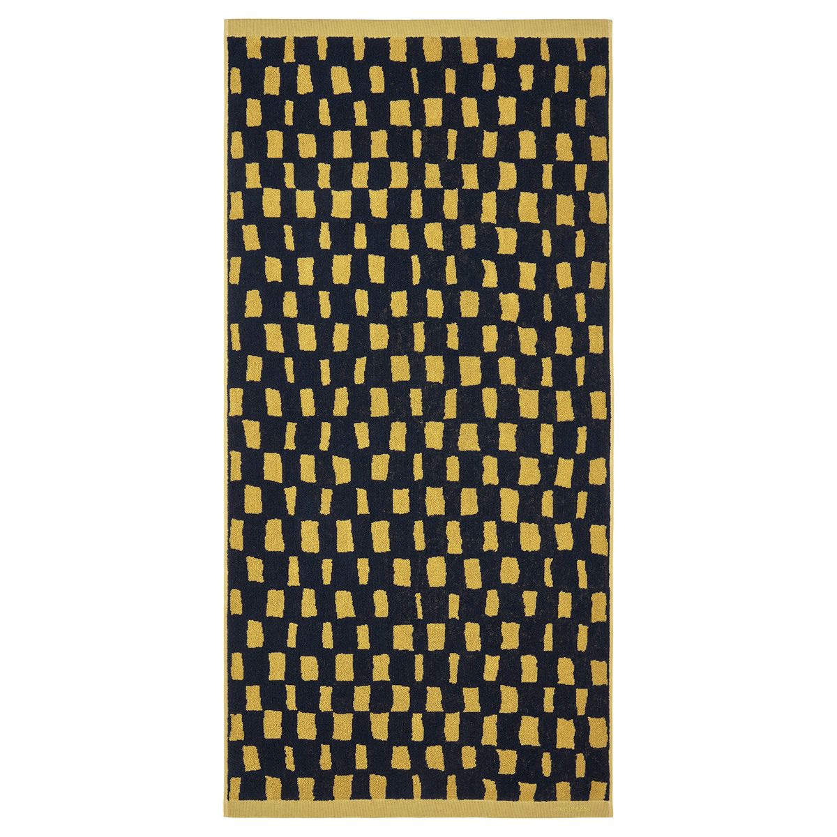 Marimekko Iso Noppa Navy / Yellow Bath Towel Marimekko Iso Noppa Navy