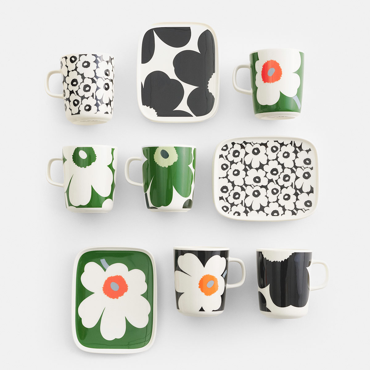 Marimekko Iso Unikko Black White Small Plate Anniversary Edition 