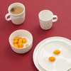 Marimekko Iso Unikko Light Beige / White 4pc Breakfast Set