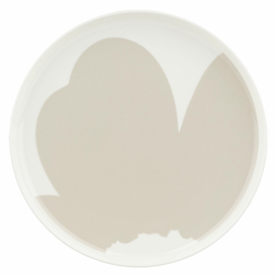 Marimekko Iso Unikko Sand / White Dinner Plate