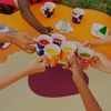 Marimekko Iso Unikko White / Orange / Yellow Mug - Anniversary Edition