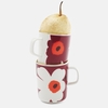 Marimekko Juhla Unikko Dark Red / White / Gold Mug Set