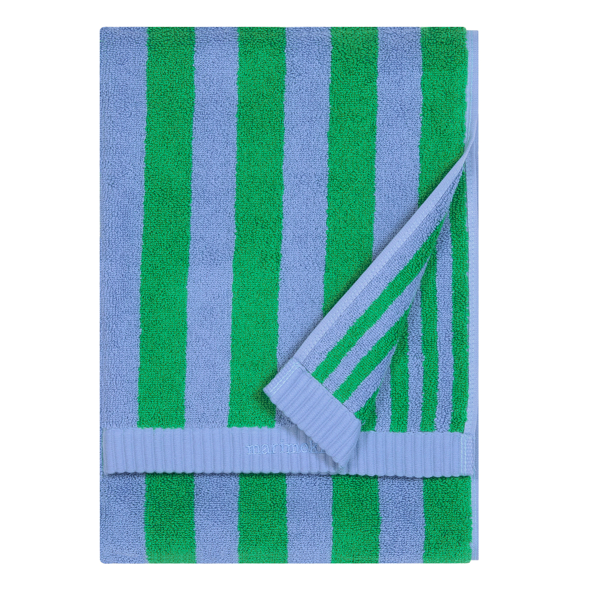 Marimekko Kaksi Raitaa Blue / Green Hand Towel Bedding, Bath, & Sauna