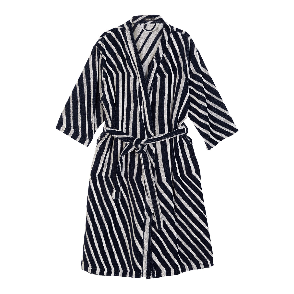 Marimekko Kalasääski Midnight Blue / White Bath Robe Marimekko