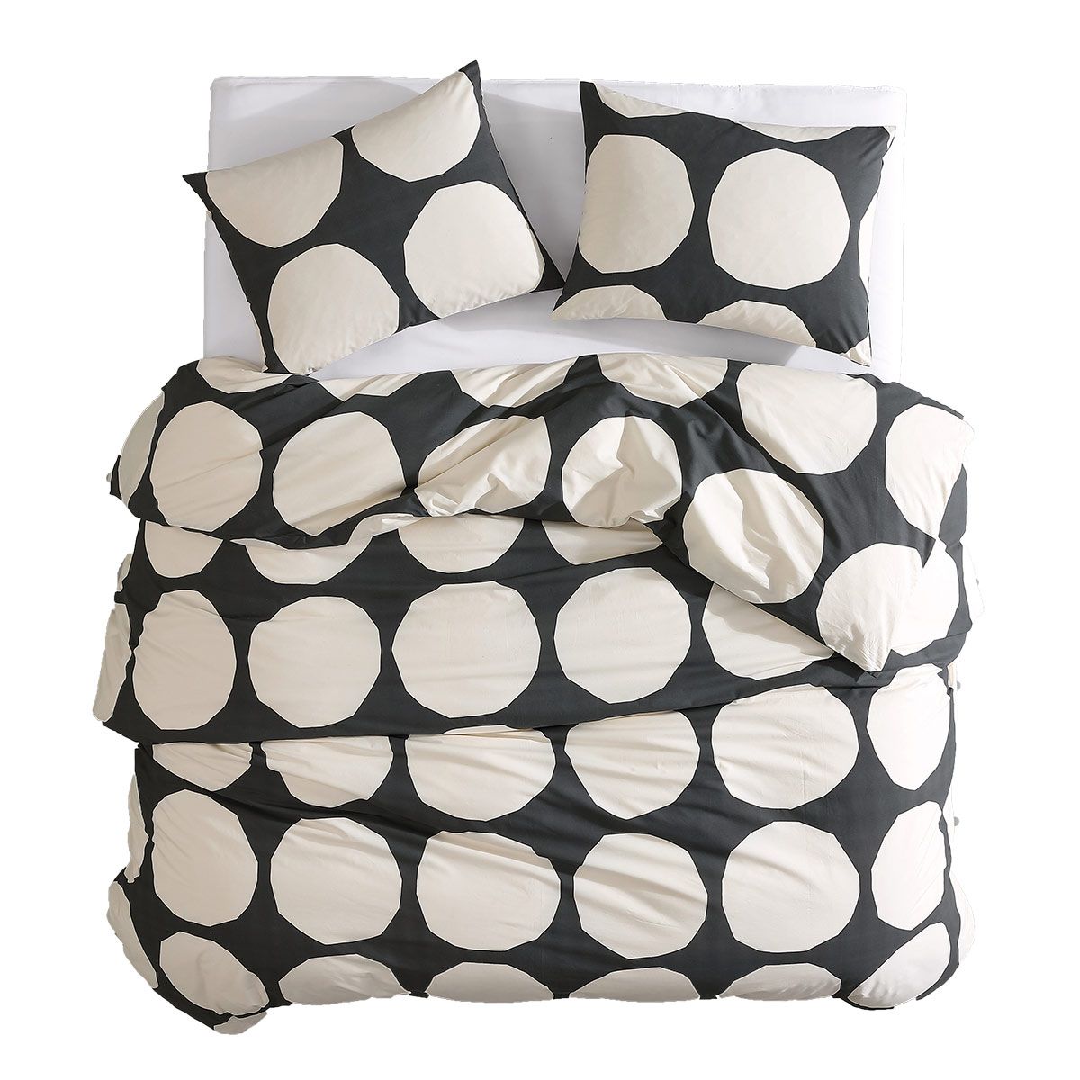 Marimekko Kivet Charcoal / Off White King Duvet Cover Set New Arrivals