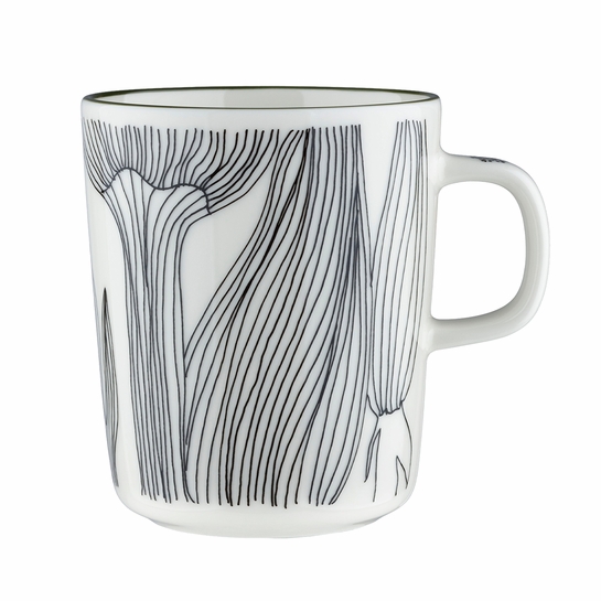 Marimekko Kukat Puhkeavat Black / White / Green Mug