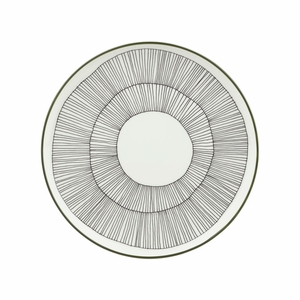 Marimekko Kukat Puhkeavat Black / White / Green Salad Plate
