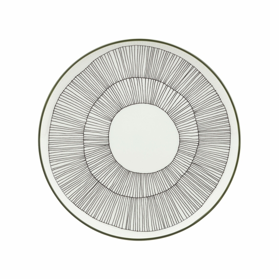 Marimekko Kukat Puhkeavat Black / White / Green Salad Plate