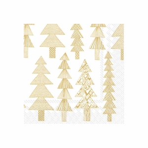 Marimekko Kuusikossa Gold / White Cocktail Napkins