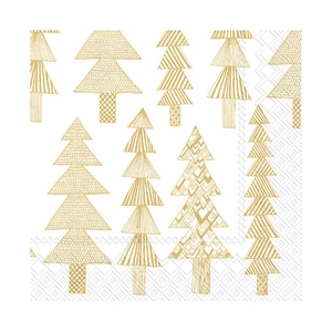 Marimekko Kuusikossa Gold / White Lunch Napkins