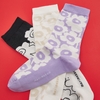 Marimekko Linjaus Unikko Lilac / Off White Socks
