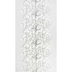 Marimekko Lumimarja White Cotton Sateen Fabric - Click to enlarge