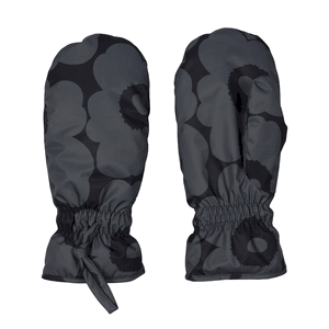 Marimekko Magneetti Unikko Black / Grey Mittens