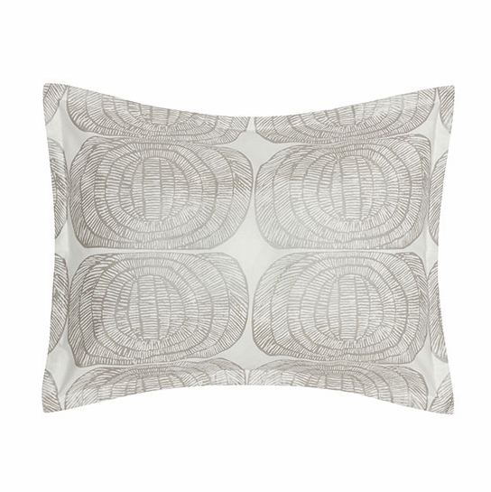 Marimekko Mehiläispesä Taupe Pillow Sham Marimekko Muru Taupe Percale