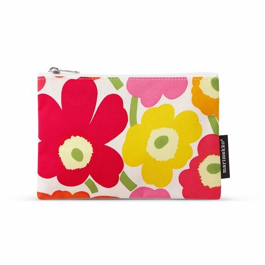 Marimekko Mini Unikko Orange / Pink Keijuli Zip Pouch
