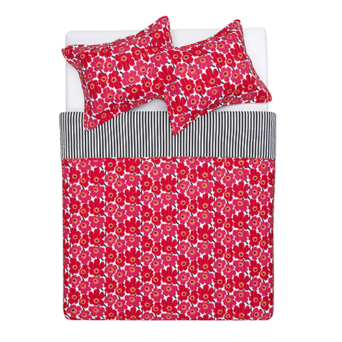 Marimekko MiniUnikko Red / Ajo Black Quilted Bedding