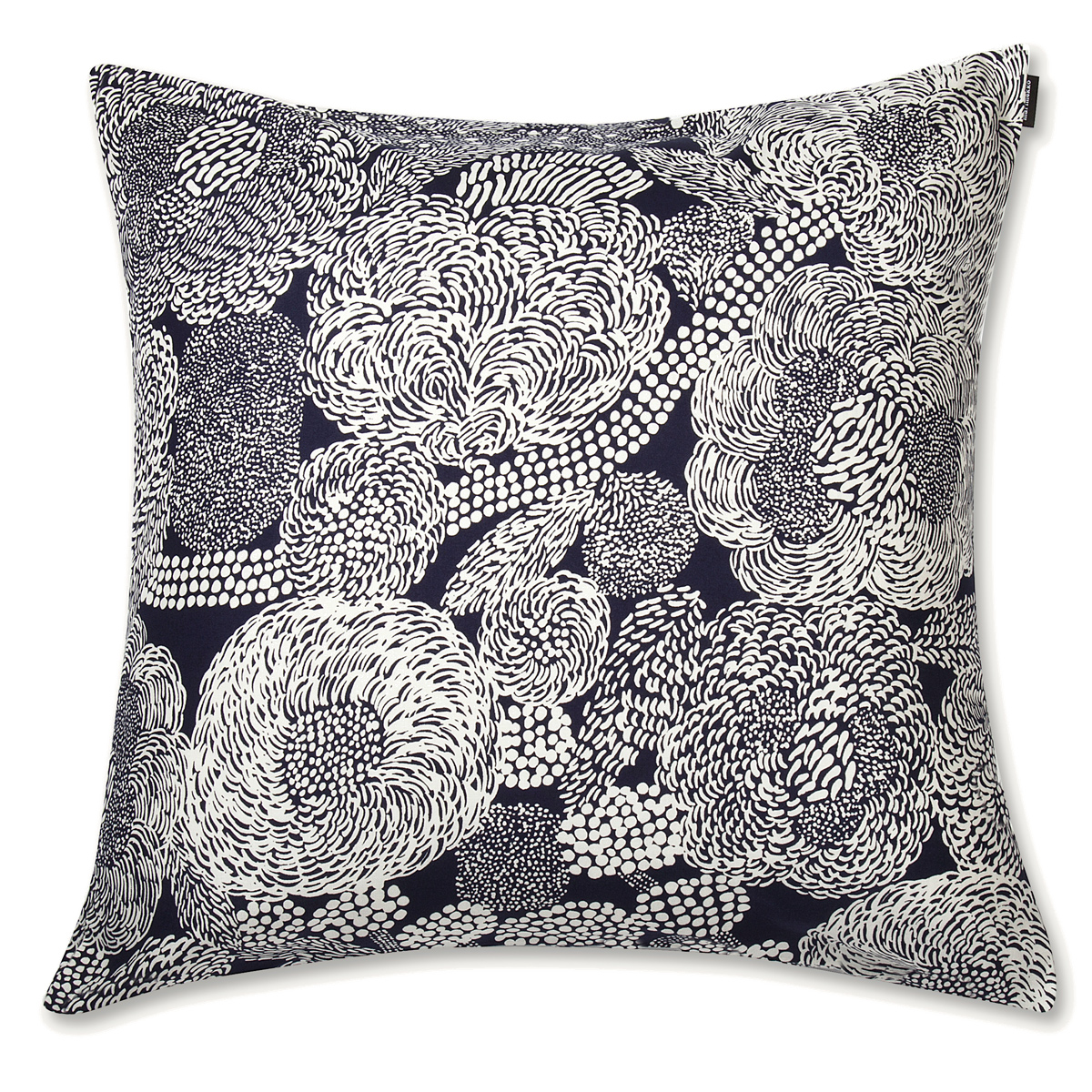Marimekko Mynsteri Navy / White Large Throw Pillow Throw Pillows