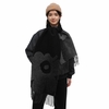 Marimekko Onnekas Unikko Black / Grey Scarf