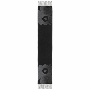 Marimekko Onnekas Unikko Black / Grey Scarf