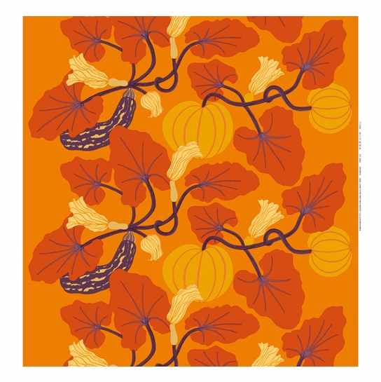 Marimekko Orange/Yellow Kumina Fabric