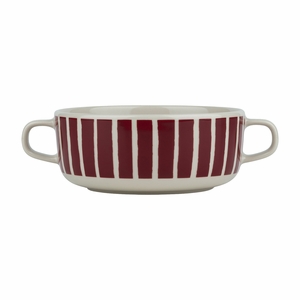 Marimekko Piccolo Dark Red / Sand Bowl with Handles