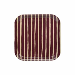 Marimekko Piccolo Dark Red / Sand Square Serving Tray