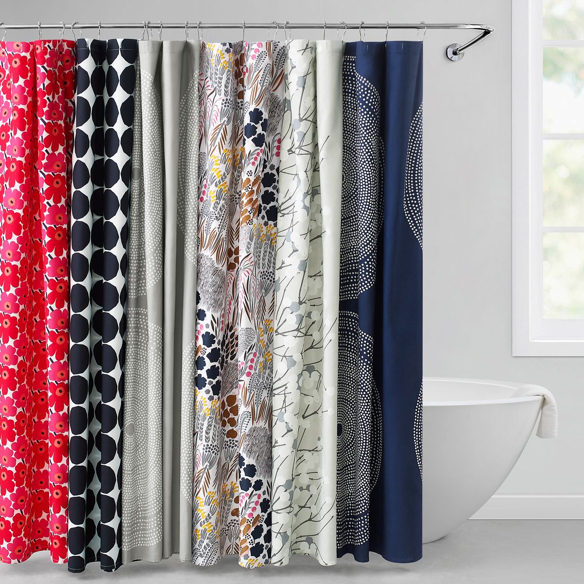 Marimekko Pieni Letto Multicolor Shower Curtain Marimekko Shower Curtains