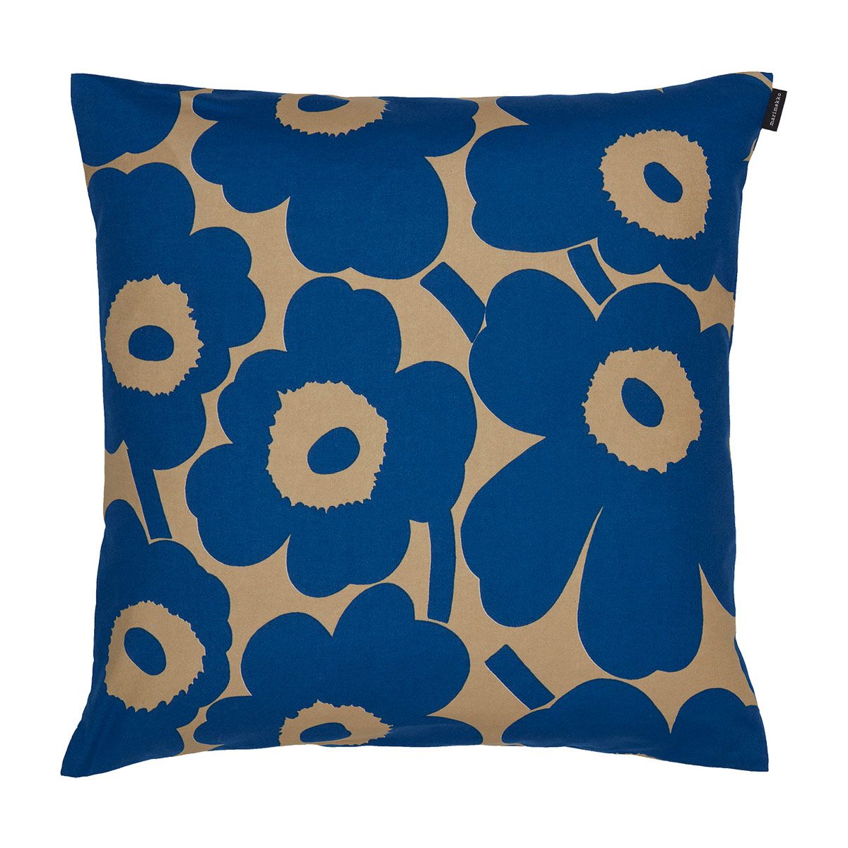 Marimekko Pieni Unikko Brown / Blue Throw Pillow Throw Pillows