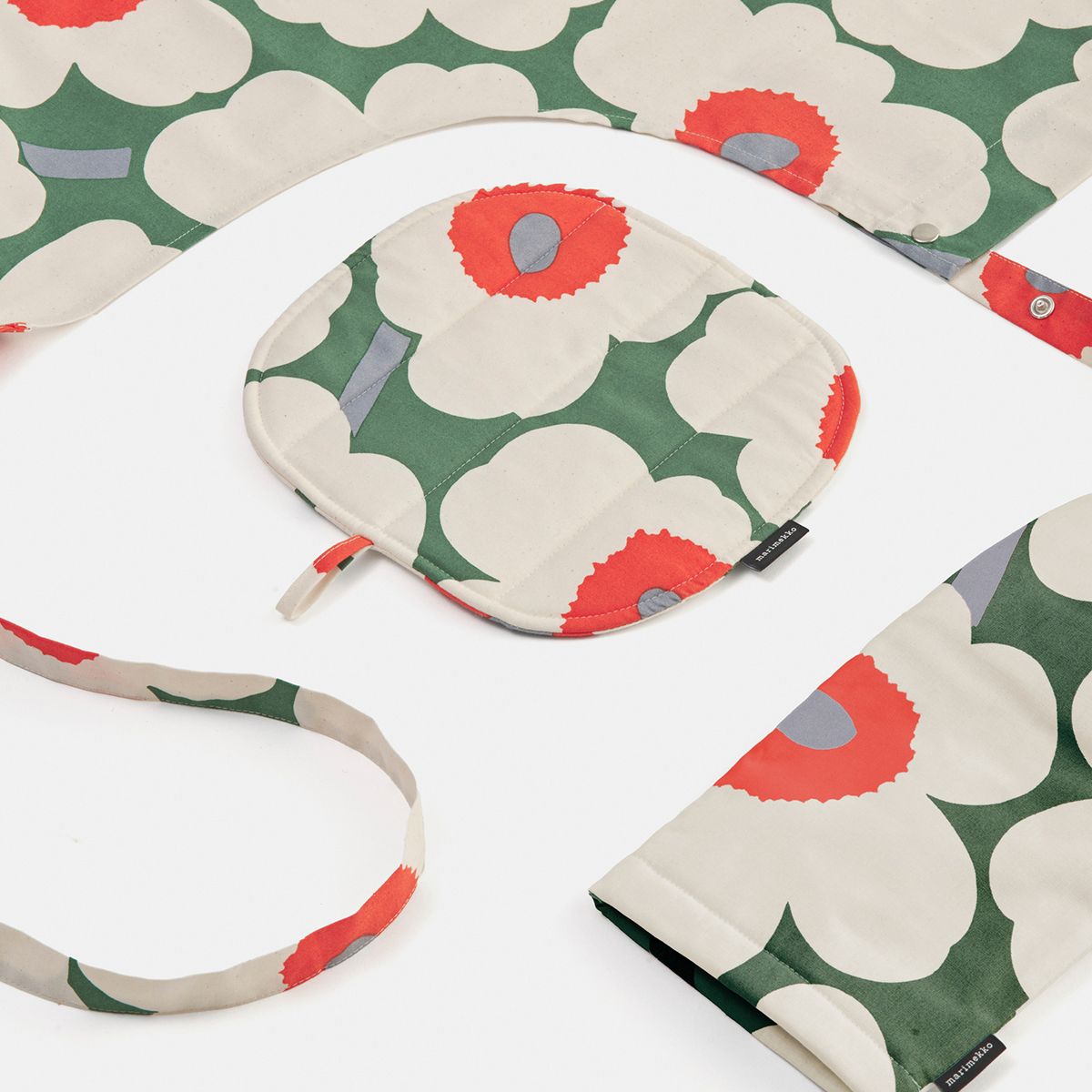 Marimekko Pieni Unikko Off White / Green / Orange Oven Mitt New Arrivals