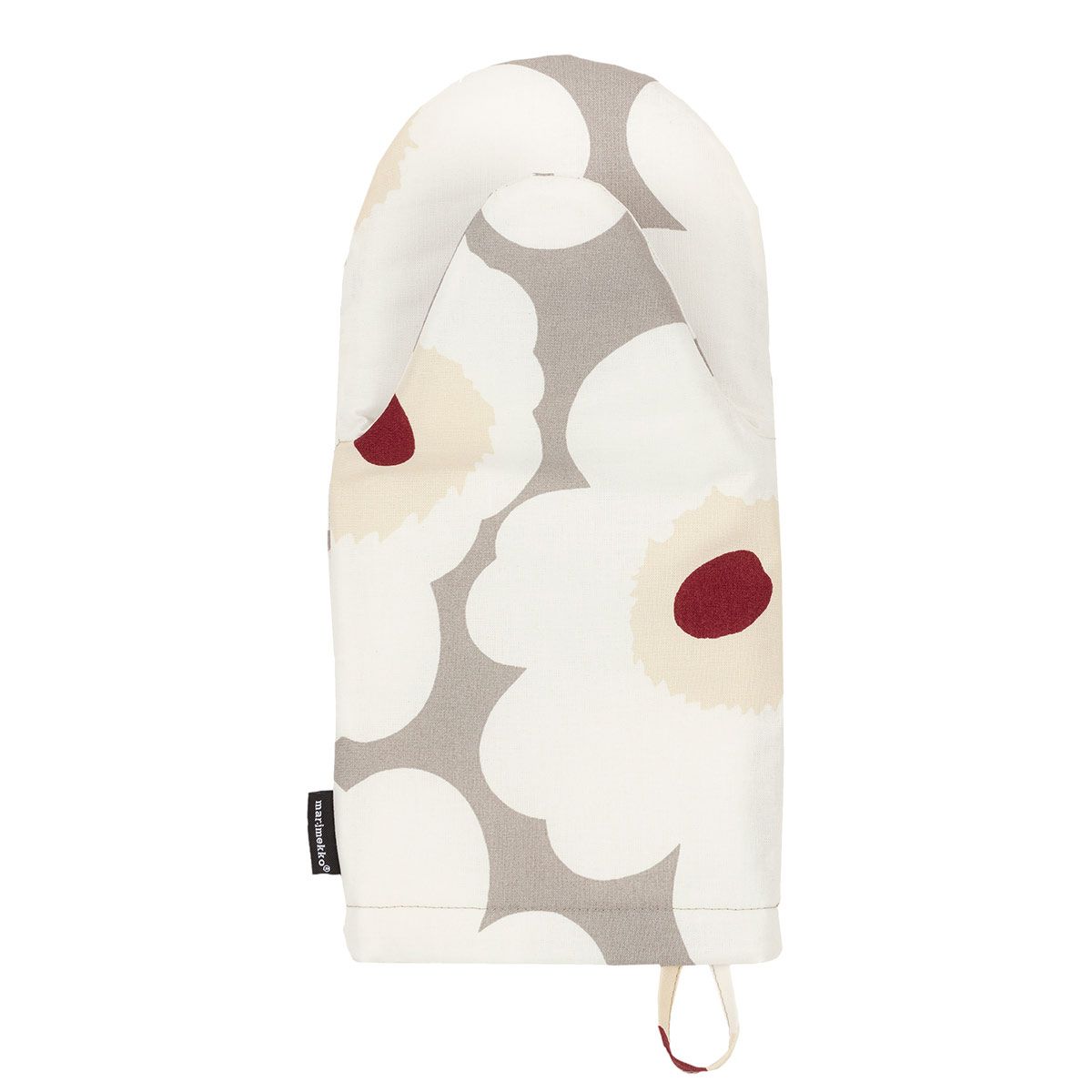 Marimekko Pieni Unikko White / Grey / Red Oven Mitt Aprons, Oven
