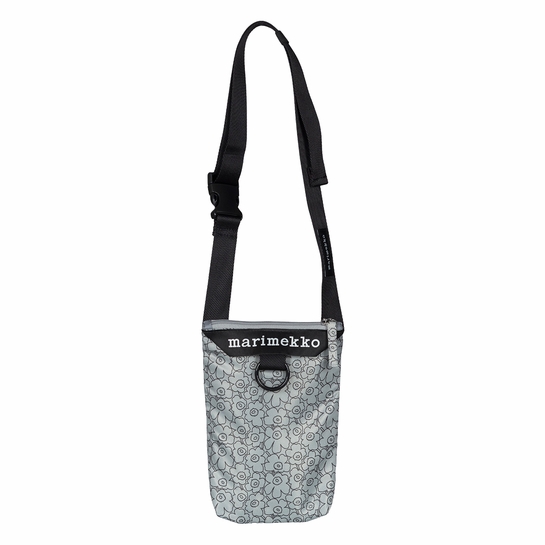 Marimekko Piirto Unikko Grey / Black Neat Phone Pocket Bag