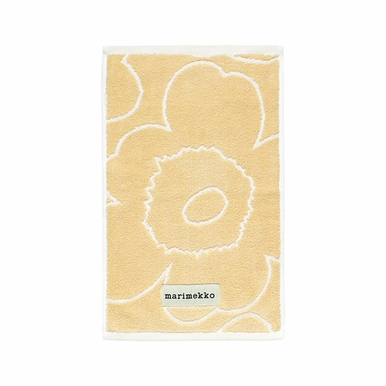 Marimekko Piirto Unikko Straw / Off White Guest Towel